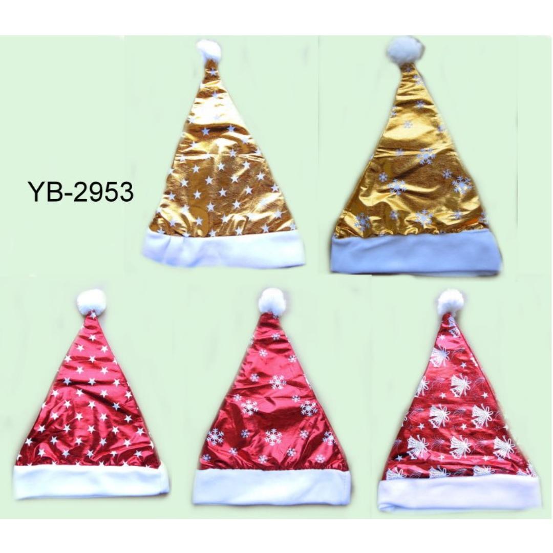 YB-2953 雷射布聖誕帽/亮布聖誕帽